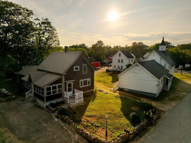 24 Church St, Wakefield, NH 03872 - aerial view of property and surrounding area featuring a tree filled landscape