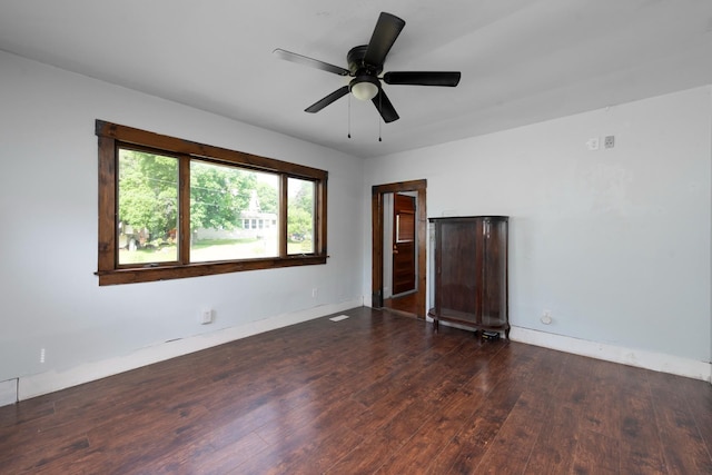 24 Church St, Wakefield, NH 03872 - empty room with wood finished floors and ceiling fan