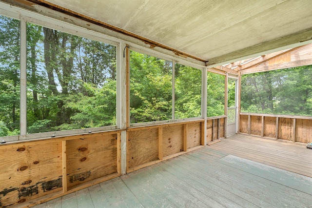 91 Robert Ln, Plainfield, VT 05667 - wooden terrace featuring view of wooded area