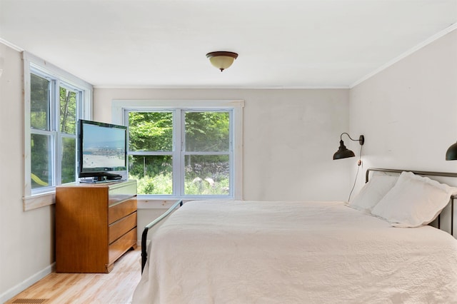 91 Robert Ln, Plainfield, VT 05667 - bedroom with ornamental molding and wood finished floors
