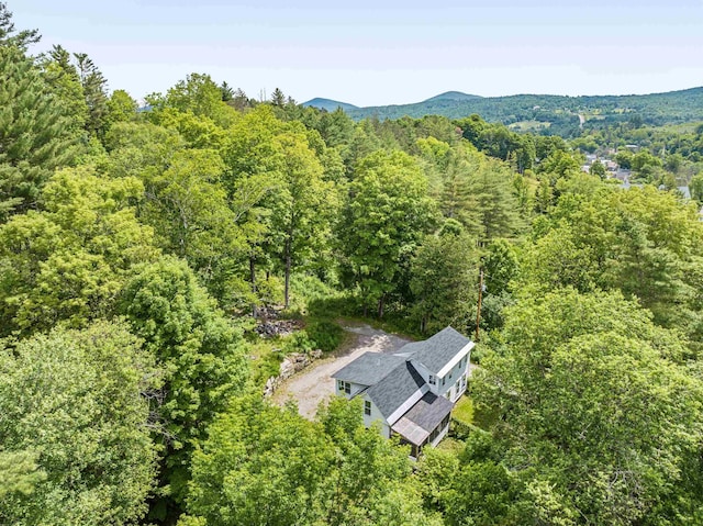 91 Robert Ln, Plainfield, VT 05667 - view from above of property with a heavily wooded area