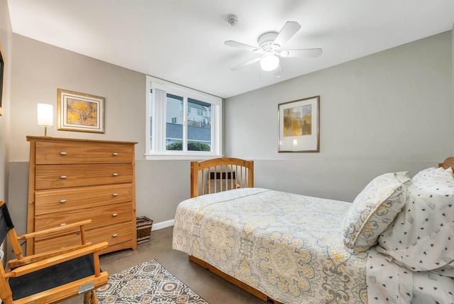53 Evergreens Dr Unit 3, Laconia, NH 03246 - carpeted bedroom with baseboards and ceiling fan