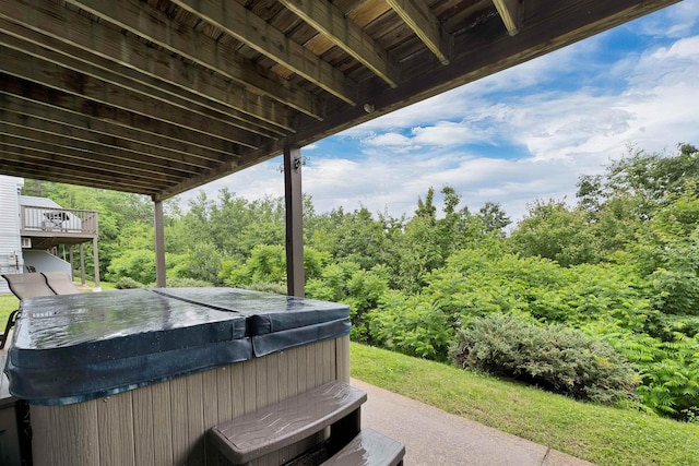 53 Evergreens Dr Unit 3, Laconia, NH 03246 - view of patio / terrace featuring a hot tub