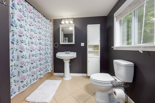 12 Water Rd, Goffstown, NH 03045 - bathroom with tile patterned floors and curtained shower