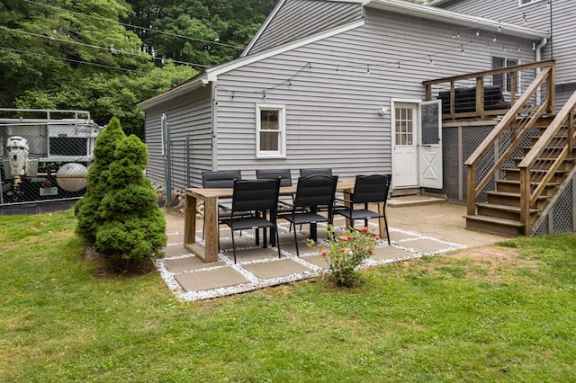 12 Water Rd, Goffstown, NH 03045 - back of house featuring a patio area, stairs, and a deck