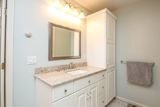 231 Grandview Rd, Conway, NH 03818 - bathroom with vanity and tile patterned floors