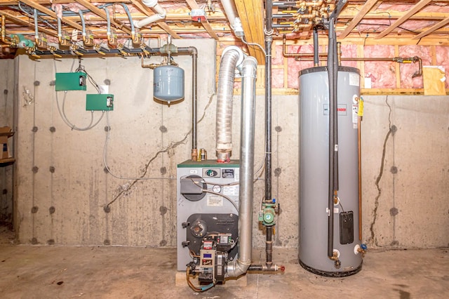 231 Grandview Rd, Conway, NH 03818 - utility room with water heater and a heating unit