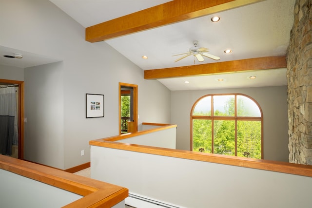 25 Benson Fuller Rd, Winhall, VT 05340 - hall featuring recessed lighting and an upstairs landing