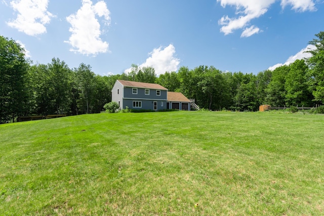 153 Mudgett Hill Rd, Loudon, NH 03307 - view of green lawn with a wooded view