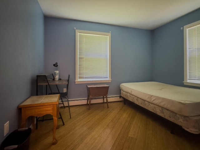 1 Wyeth Farm Cir, Lebanon, NH 03784 - bedroom with baseboard heating and wood finished floors