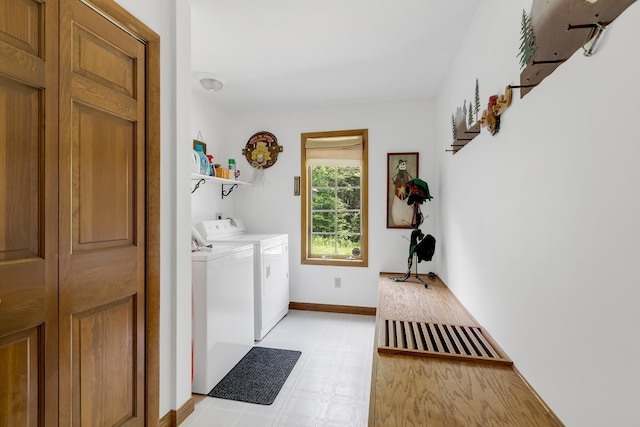490 W Hill Rd, Ludlow, VT 05149 - laundry room with independent washer and dryer and light floors