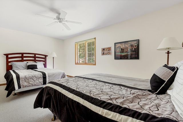 490 W Hill Rd, Ludlow, VT 05149 - carpeted bedroom with a ceiling fan