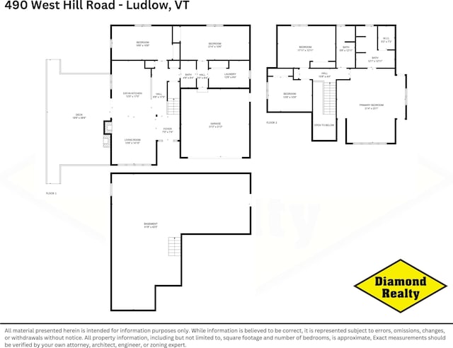 490 W Hill Rd, Ludlow, VT 05149 - view of property floor plan