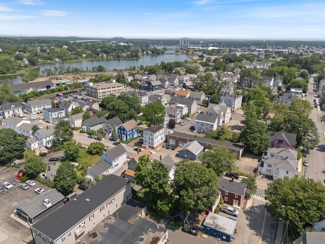 74 Cass St, Portsmouth, NH 03801 - aerial overview of property's location with a nearby body of water