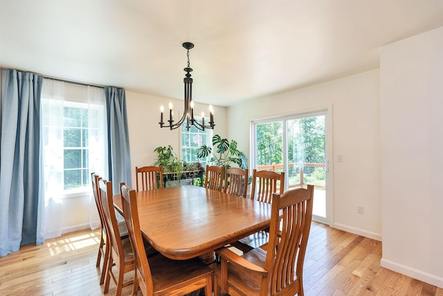 116 Sullivan Center Rd, Gilsum, NH 03448 - dining room featuring a chandelier and light wood-style floors