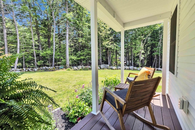 116 Sullivan Center Rd, Gilsum, NH 03448 - deck with a lawn