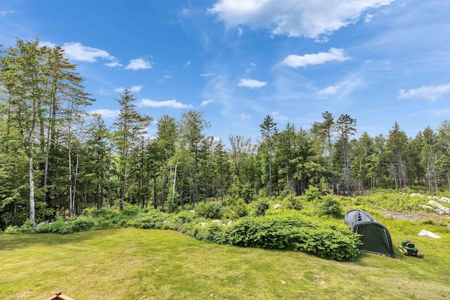 116 Sullivan Center Rd, Gilsum, NH 03448 - view of grassy yard featuring a wooded view