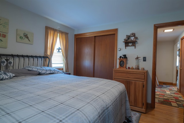 1061 Suncook Valley Rd, Barnstead, NH 03225 - bedroom with light wood-type flooring and a closet