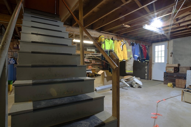 1061 Suncook Valley Rd, Barnstead, NH 03225 - basement with stairway