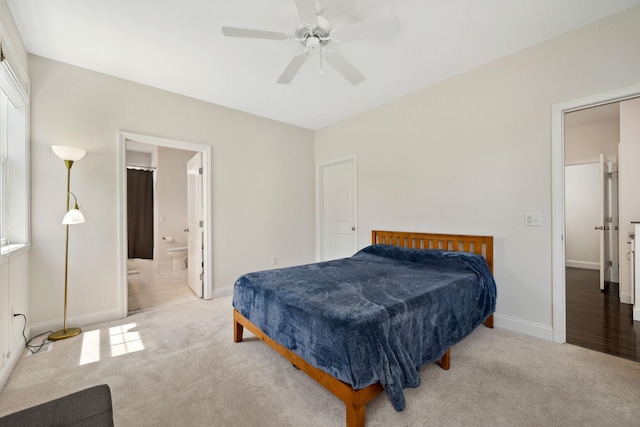 394 Zephyr Rd, Williston, VT 05495 - carpeted bedroom with ensuite bath and a ceiling fan