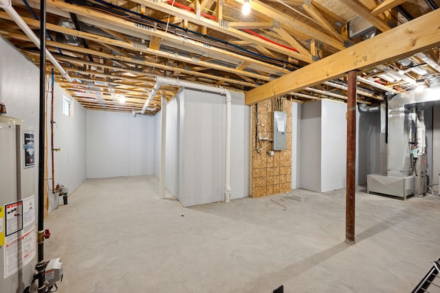 394 Zephyr Rd, Williston, VT 05495 - unfinished below grade area featuring gas water heater, electric panel, and heating unit