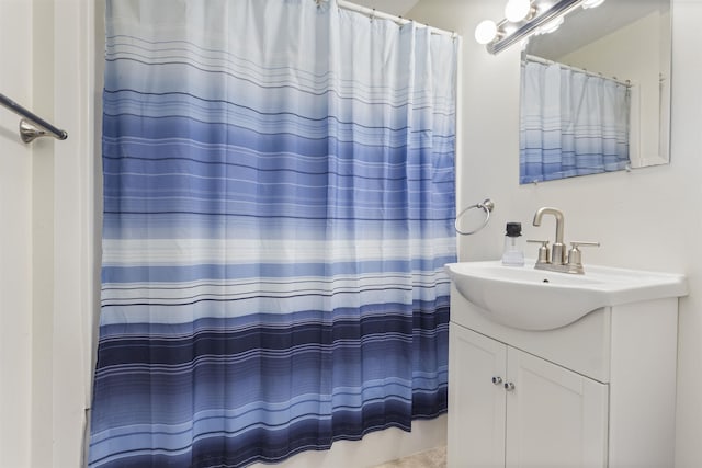 19 Baker St, Dover, NH 03820 - full bath with vanity and a shower with curtain