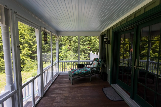 185 Huntress Bridge Rd, Effingham, NH 03882 - porch featuring french doors
