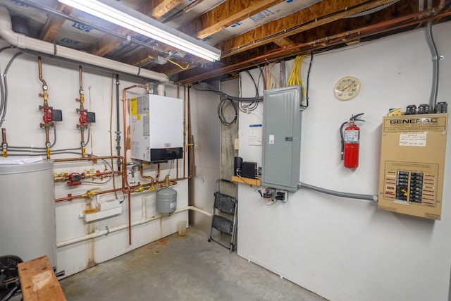 185 Huntress Bridge Rd, Effingham, NH 03882 - utility room with electric panel and water heater
