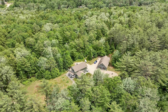 185 Huntress Bridge Rd, Effingham, NH 03882 - view from above of property featuring a heavily wooded area