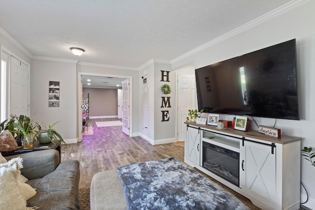 13 Rangers Dr Unit B, Hudson, NH 03051 - living area with ornamental molding and wood finished floors