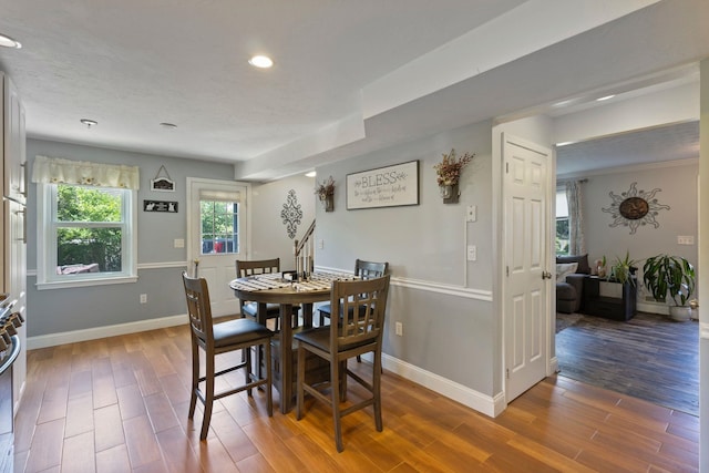 13 Rangers Dr Unit B, Hudson, NH 03051 - dining space featuring wood finished floors and recessed lighting