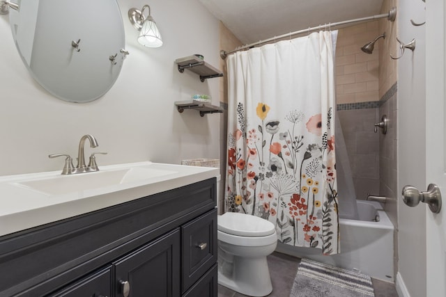 13 Rangers Dr Unit B, Hudson, NH 03051 - bathroom featuring vanity, shower / tub combo with curtain, and tile patterned flooring