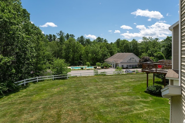 70B Shadowbrook Dr Unit 70B, Hudson, NH 03051 - view of yard featuring a wooden deck