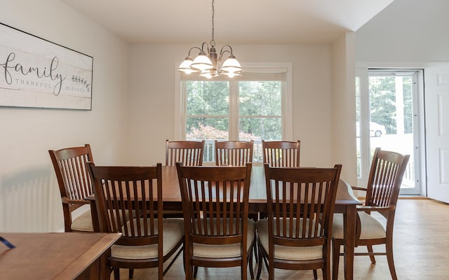 81 Summit Ridge Dr, Keene, NH 03431 - dining room with a chandelier, plenty of natural light, and wood finished floors