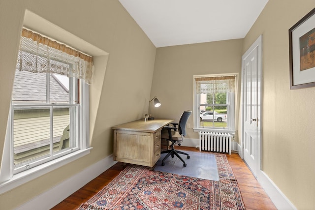 223 Atlantic Ave, North Hampton, NH 03862 - office area with radiator and wood finished floors