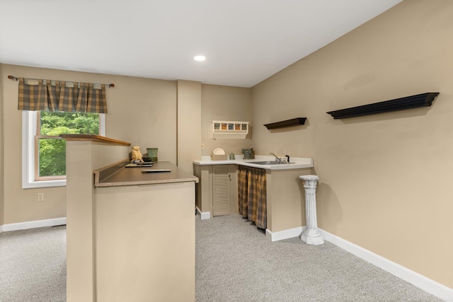 223 Atlantic Ave, North Hampton, NH 03862 - indoor wet bar with light colored carpet and recessed lighting