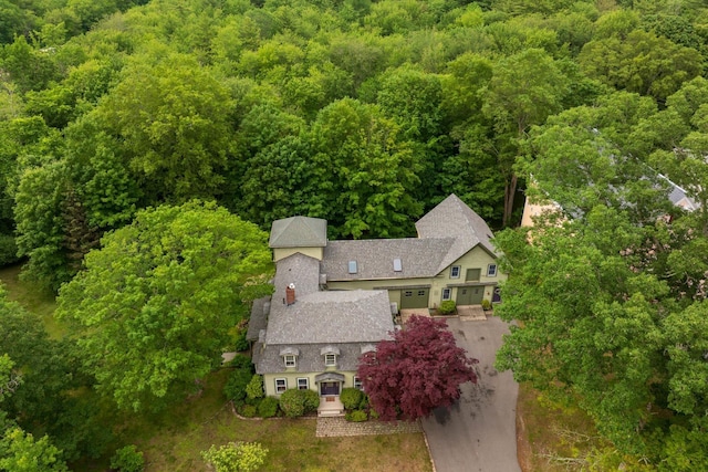223 Atlantic Ave, North Hampton, NH 03862 - view from above of property with a heavily wooded area