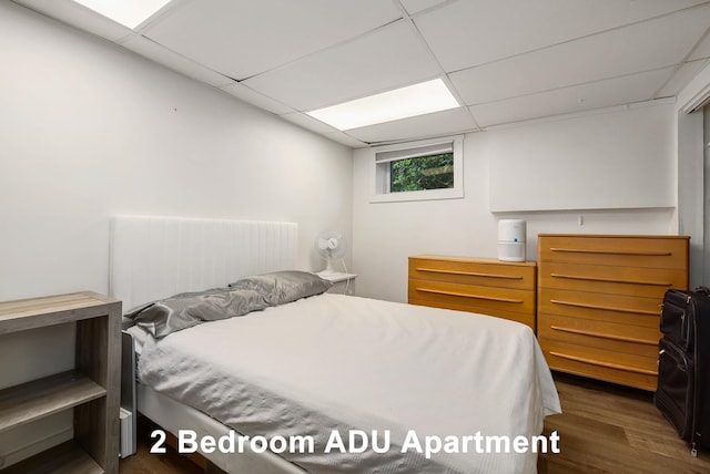 96 Madbury Rd, Durham, NH 03824 - bedroom featuring wood finished floors and a drop ceiling