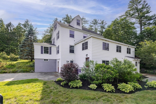 96 Madbury Rd, Durham, NH 03824 - view of side of property with driveway, a garage, and a lawn