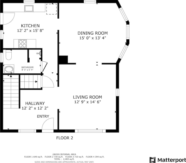 1076 Merrill St, Manchester, NH 03103 - view of property floor plan