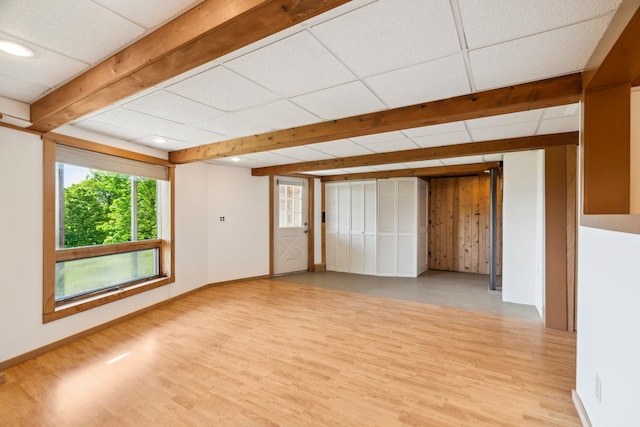 2208-2432 Backway Rd, Corinth, VT 05039 - spare room featuring wood finished floors, recessed lighting, and beam ceiling