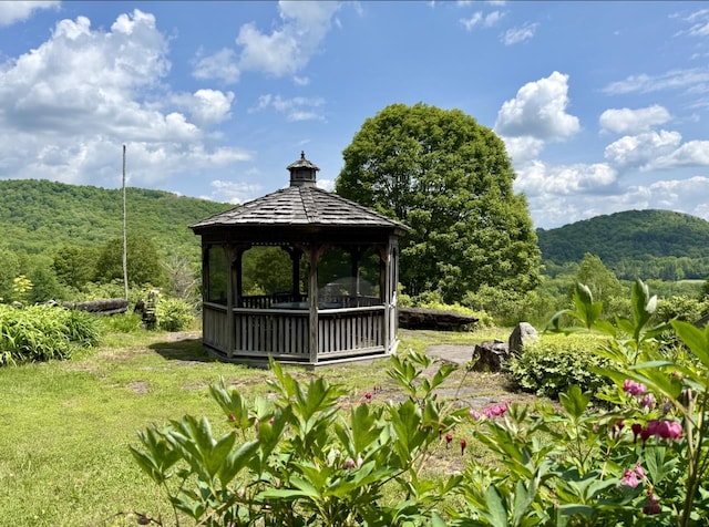 2208-2432 Backway Rd, Corinth, VT 05039 - view of yard with a forest view and a gazebo