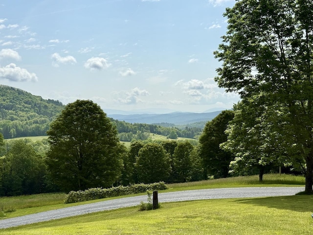 2208-2432 Backway Rd, Corinth, VT 05039 - view of community featuring a wooded view, a lawn, and a mountain view