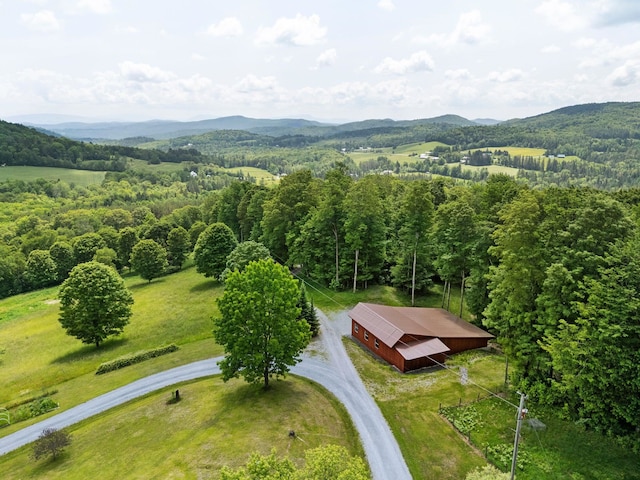 2208-2432 Backway Rd, Corinth, VT 05039 - aerial view of property and surrounding area with a mountainous background and a heavily wooded area