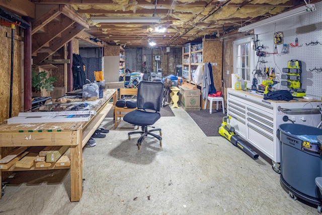 203 Blackwater Rd, Somersworth, NH 03878 - unfinished below grade area featuring a workshop area