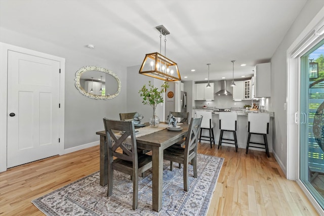16 Daniels Dr, Lee, NH 03861 - dining space featuring light wood-type flooring and recessed lighting