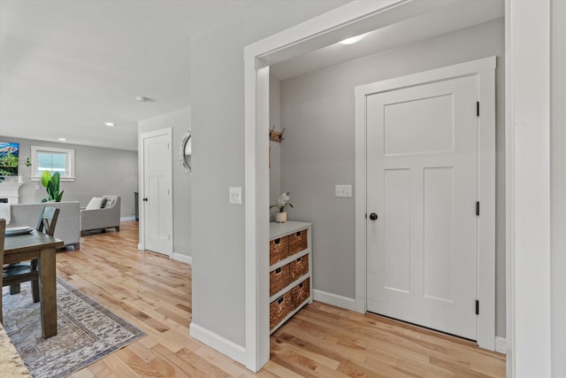 16 Daniels Dr, Lee, NH 03861 - corridor featuring light wood-type flooring and recessed lighting