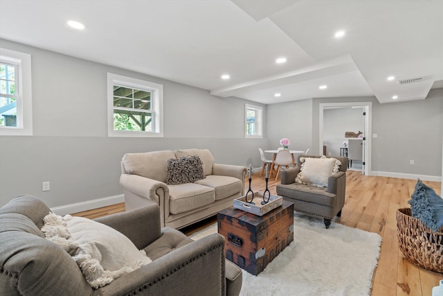 16 Daniels Dr, Lee, NH 03861 - living area featuring recessed lighting, light wood-type flooring, and healthy amount of natural light