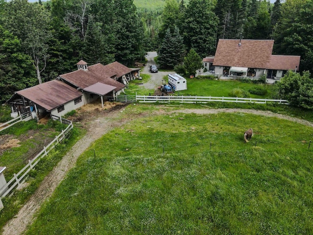 2054 Whitefield Rd, Bethlehem, NH 03574 - aerial view of property and surrounding area with a heavily wooded area