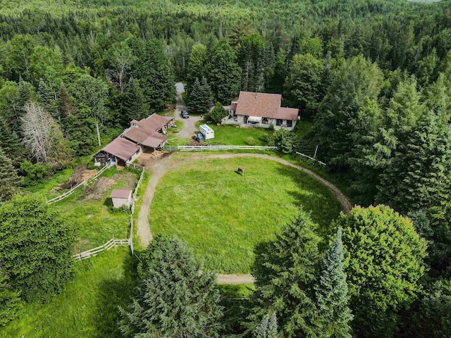2054 Whitefield Rd, Bethlehem, NH 03574 - aerial view of property and surrounding area with a heavily wooded area